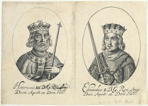 King Henry III and King Edward I By William Faithorne, published by Sir Robert PeakeLine engraving, 