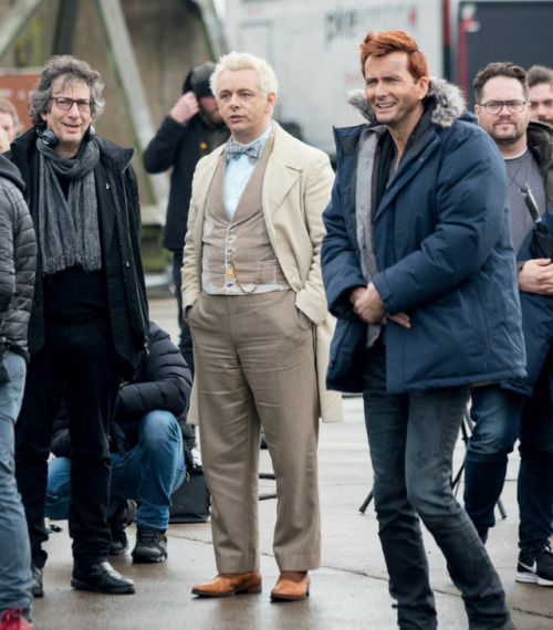 theladyzephyr: mizgnomer:  A collection of grungy Crowley-at-the-air-base photos (with Aziraphale - 