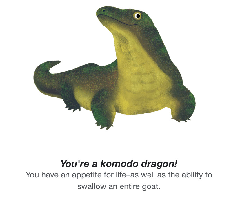 A Spoonful of Vore — Thanks random google animal quiz, I'm flattered