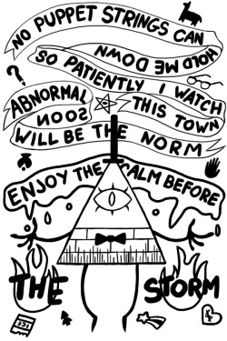 thekakoro:  Bill Cipher “tattoo” design