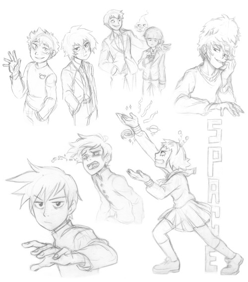 Finished a sketchbook! A lot of it was Mob Psycho sketches so I thought I’d put the ones I liked tog