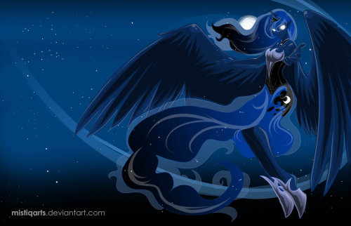 royalcanterlotvoice:  Princess Luna Walpaper by *Mistiqarts 