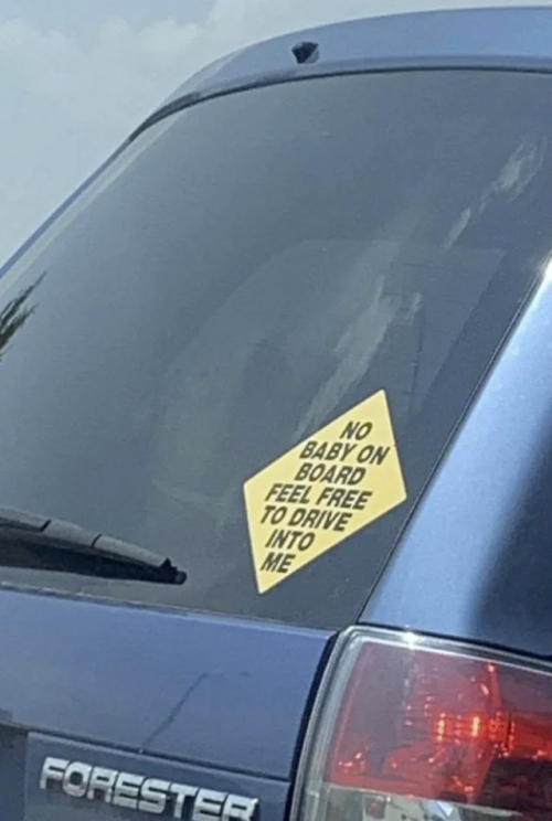 no baby on board