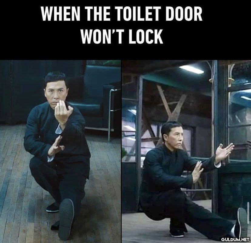 WHEN THE TOILET DOOR WON'T...