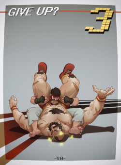 bearmythology:  dirtywrestling-blog:not at all ready to give up I need to learn this super secret move in Street Fighter!