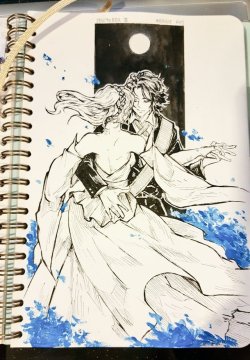 mishhe-kht:#inktober day 3: prince noctis and lady lunafreya’s moonlit waltz