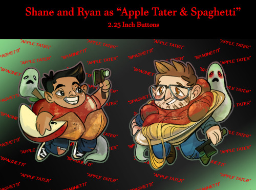 Shane and Ryan “Apple Tater” and “Spaghetti” Buttons! :) DM if interested for a link! 