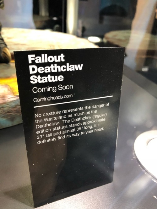 falloutsugarbombs:Deathclaw coming soon. This was on display at E3. The detail is incredible.