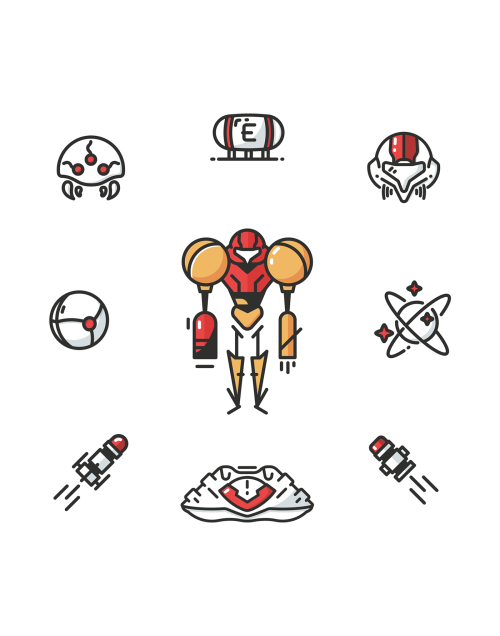 pixalry:Minimal Metroid Essentials - Created by Kirk Wallace You can also follow him on Tumblr and T