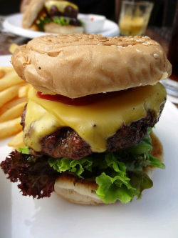 verticalfood:  Cheese Burger @Shanghai (by Phreddie)
