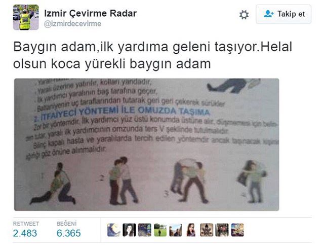 Baygın adam ilk yardıma...