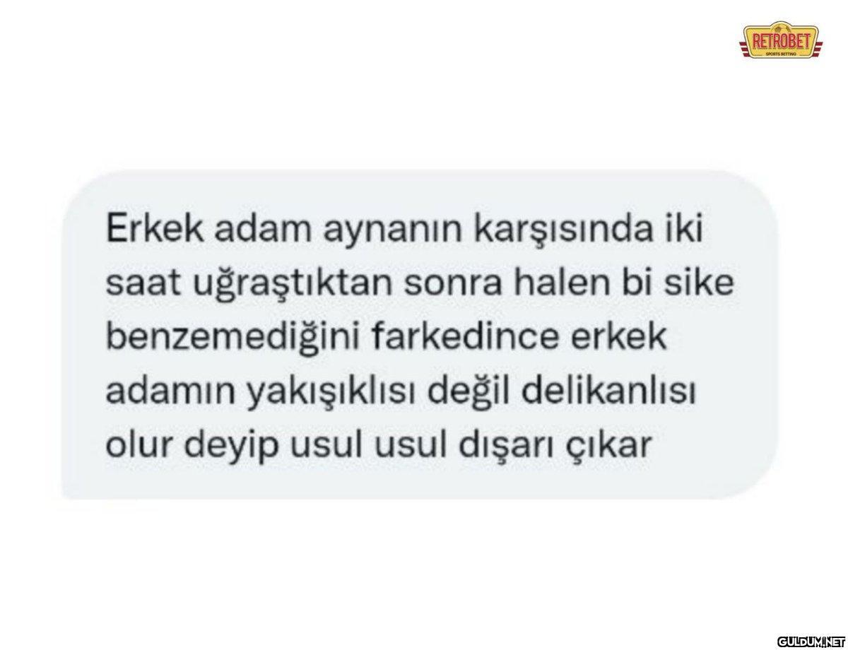 Erkek adam aynanın...