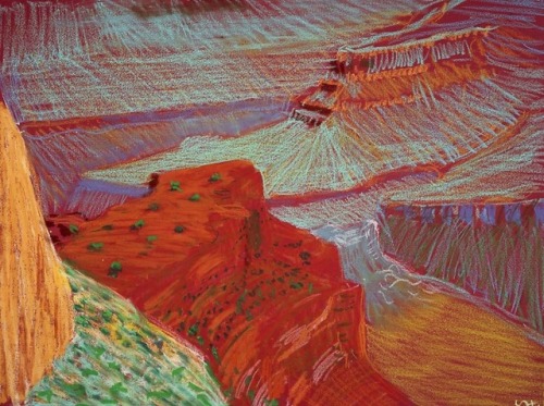 terminusantequem: David Hockney (British, b. 1937), Study for a Closer Grand Canyon VI, from Pima Po