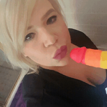 sickbabybelle:Deepthroat practice ft. my Pride dildo If you’re in the UK, you can buy this dil