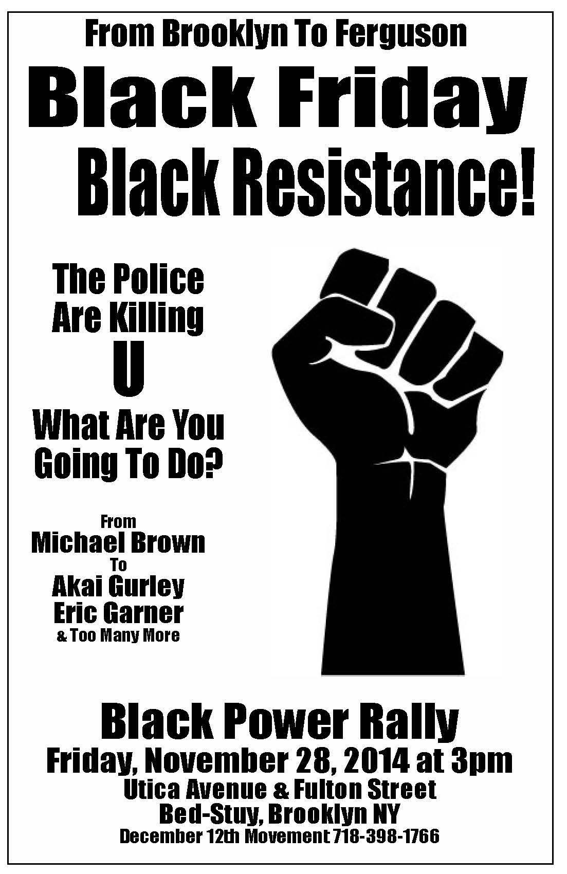 fuckyeahmarxismleninism:  From Ferguson to BrooklynBLACK FRIDAY, BLACK RESISTANCE!THE