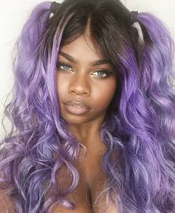shantrinas:  This hair is magical. #me #purplehair 