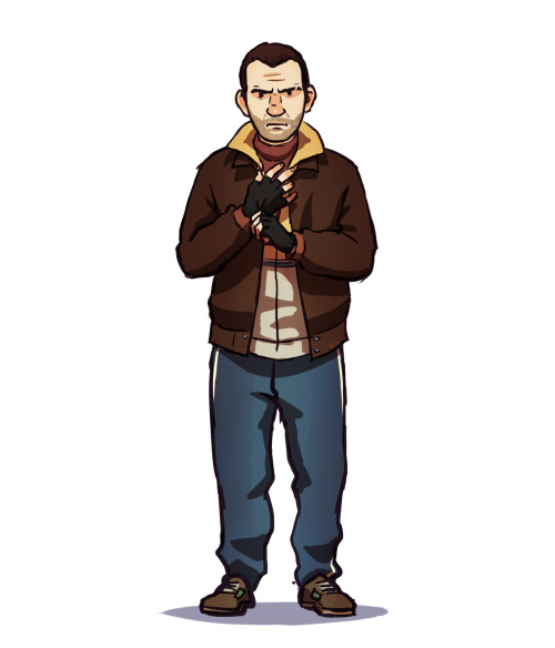 phisosohapi:  I tried to draw Niko Bellic in a simple style.