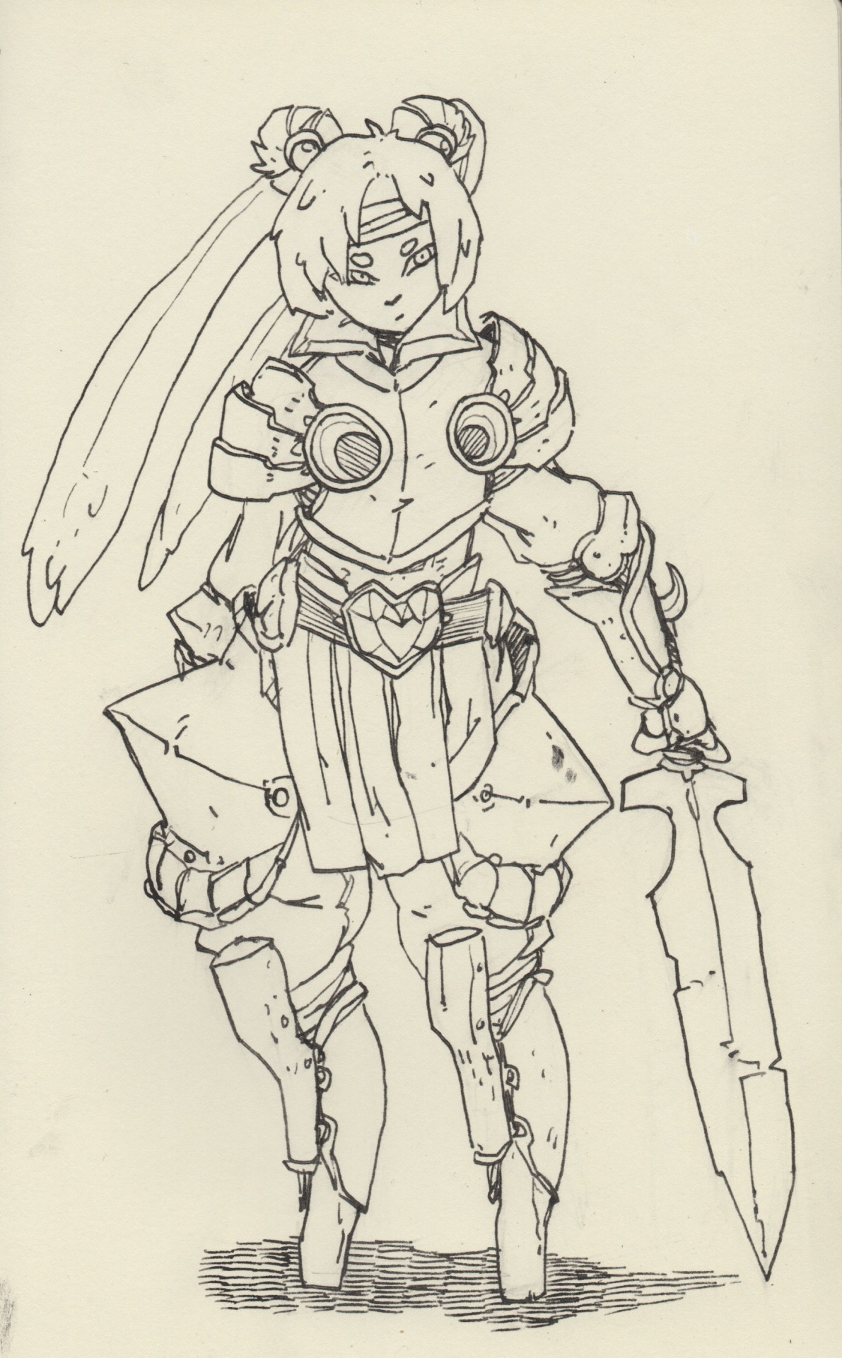 freelance-sharkbaby:  Sketch Dailies: Armored Princess Sailor Moon 