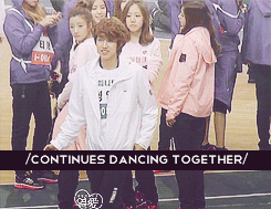 hyukbintv:  Sungyeol x Namjoo; Namjoo dancing with Sungyeol ♥ 