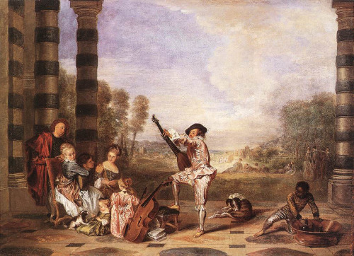 The Charmes of Life, 1718, Jean-Antoine WatteauMedium: oil,canvas