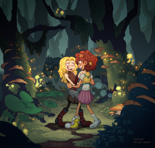 Sasha and Anne from Amphibia slow dancing (just for funsies) for a kofi! Top ten backgrounds I’m rea