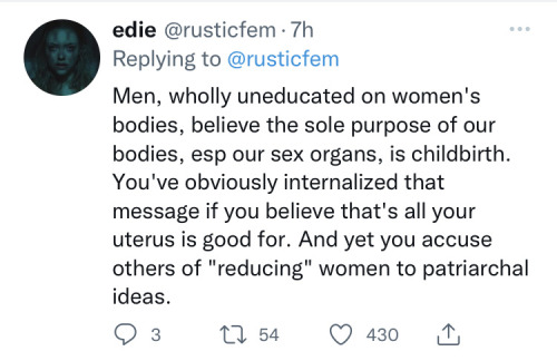 radsloth95 - Woman = adult human female. Fight me.
