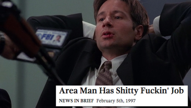 traiteurr:  The X Files + The Onion Headlines pt 3/?  