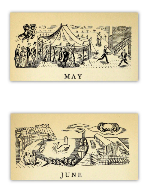 michaelmoonsbookshop: Chapter headings by Edward Bawden - each elaborate illustration includes a det