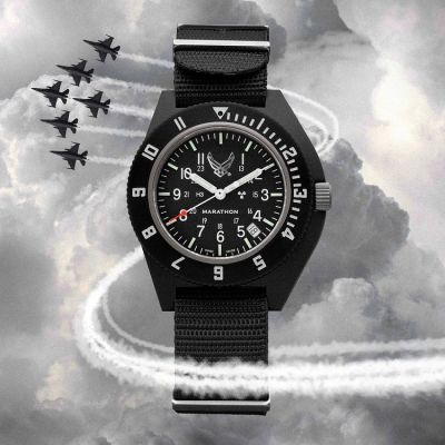 Instagram Repost
marathonwatch  The USAF™ Collection is ready for takeoff. These timepieces feature the authentic United States Air Force™ insignia and are built to strict military specifications: MIL-PRF-46374G.• Official USAF™ Pilot’s Navigator with Date• Official USAF™ Officer’s Watch with Date (GPQ)• Official USAF™ Pilot’s NavigatorEngraved on the caseback is the official USAF insignia and serial number. [ #marathonwatch #monsoonalgear #pilotwatch #watch #toolwatch ]