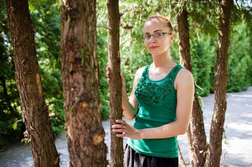 Lithuania, 2015. Viktoria, 24, a student and employee of Lake campground Vystitis. In general the wo