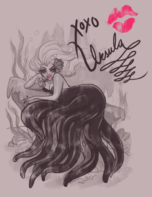babsdraws:  Sketch Dailies A autographed glamour shot of #Ursula in her younger days for #sketch_dailies What a DIVA!!! xoxo  