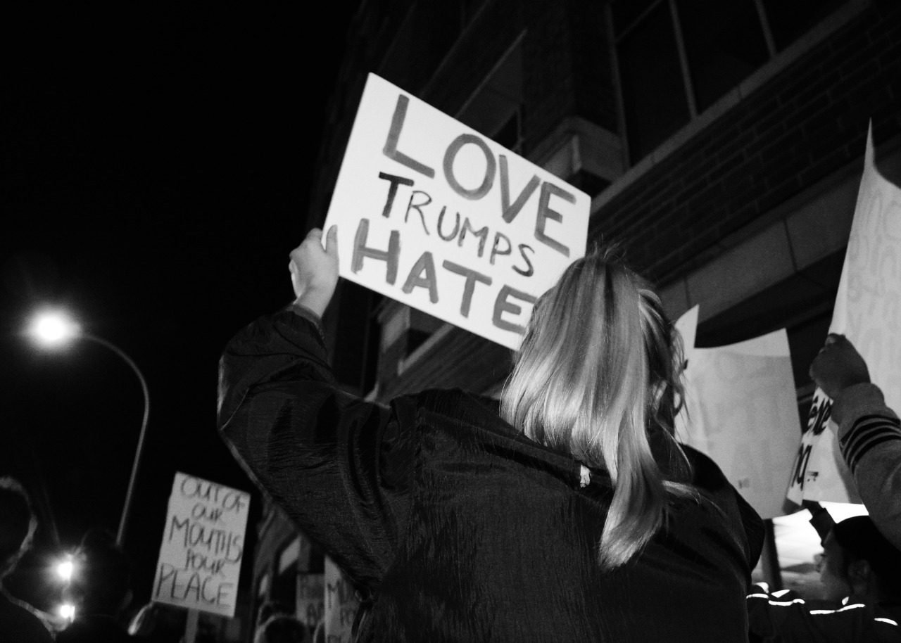 artwillsetyoufree:  Photographed the Anti-Trump Protest in Louisville, Kentucky tonight