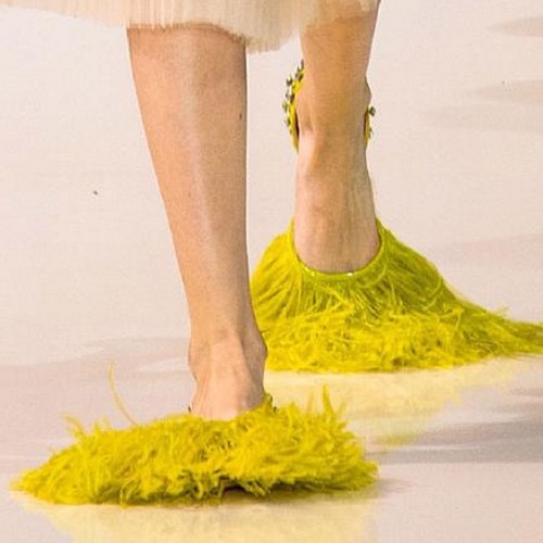 For #SS14 Rochas replaced the Roomba with full on feather-dusting, floor-mopping footwear: dismagazi