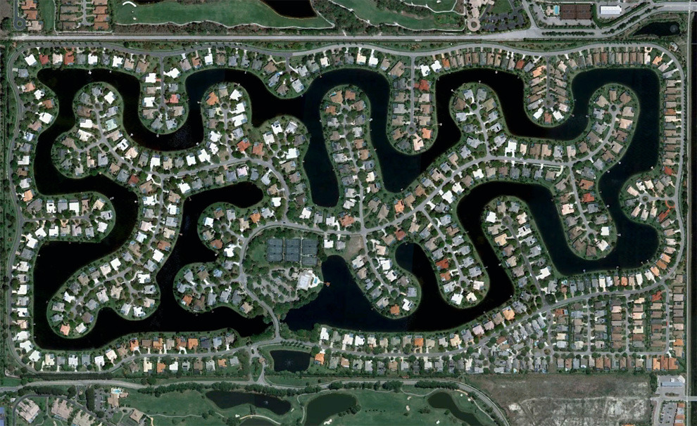  human landscapes in south west florida from google earth (via the big picture) illustrate