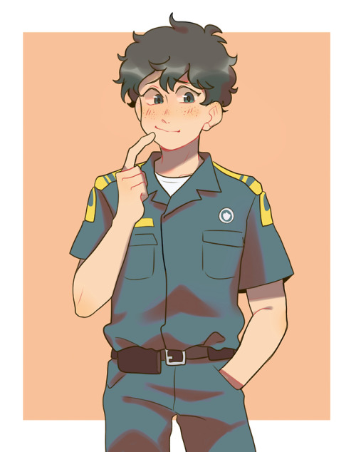 izupie: (Art not by me!) (Posted with permission!)Paramedic!Izuku by Bumblevip from my Quirkless AU 