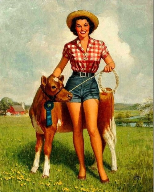 First Prize: Cowgirl Pin-up by Walt Otto