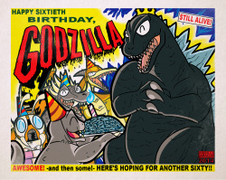 Welp, today is the 60th anniversary of Godzilla being introduced into the world, forever leaving his mark as the king of monsters! So of course I had to make a little something for the occasion!