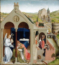 speciesbarocus:Workshop of Rogier van der Weyden - The Dream of Pope Sergius (c. 1430). 