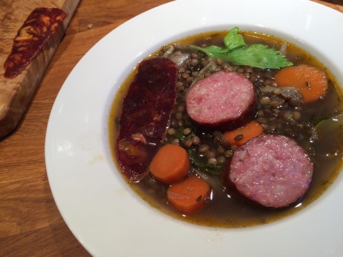 Lentil Soup. Traditional Meal For New Years Day.