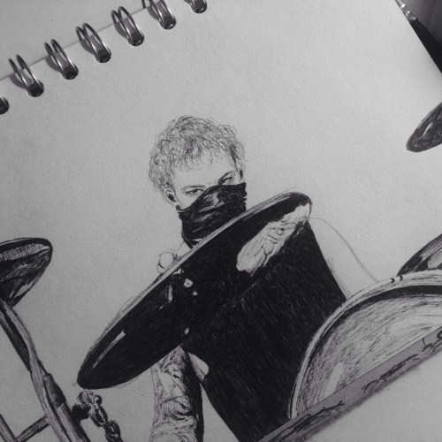 I love drawing Josh and his drums @stillstreet