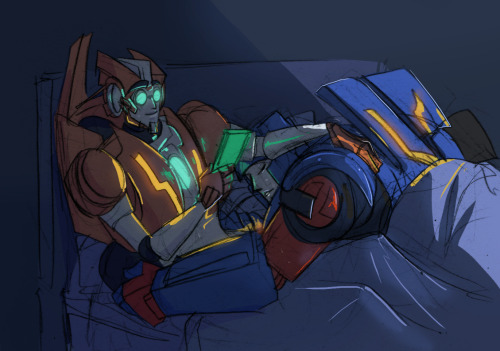 plantmandotexeretired:  schandbringer:  Some happy sex and fluff because I’m stressed out like hell and needed some distraction :3 Sorry for the Rung-spam, next thing is gonna be something else!  Hello Skids/Rung!