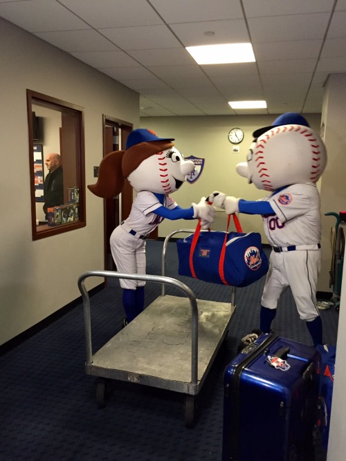 mets:  Happy Truck Day! Mr. and Mrs. Met helped pack up the team truck that’s headed to Port St. Lucie, Florida for Spring Training! 