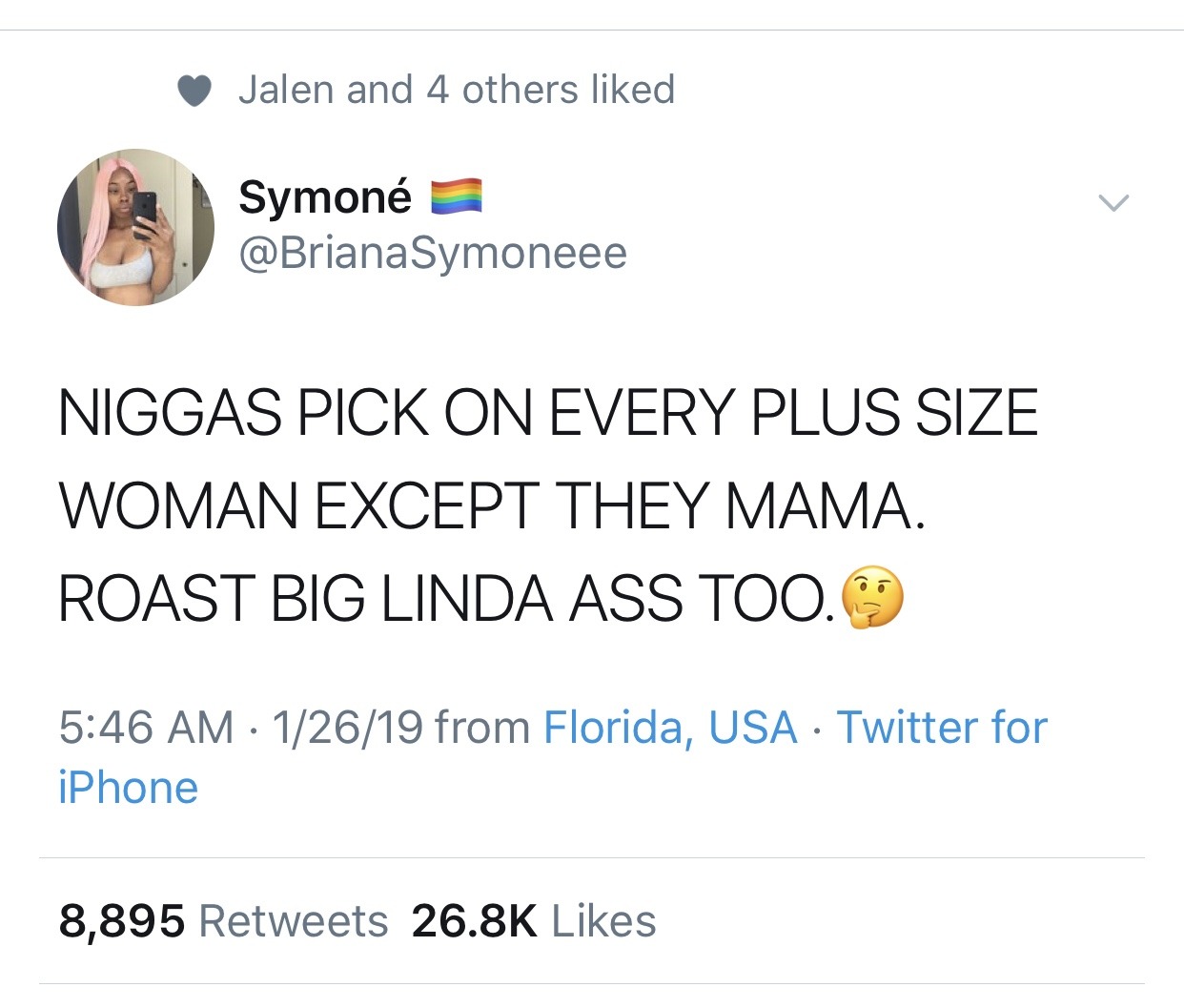 mhmm-honeybee: miseducatedmelanicmuse:    ROAST BIG LINDA ASS TOO. 