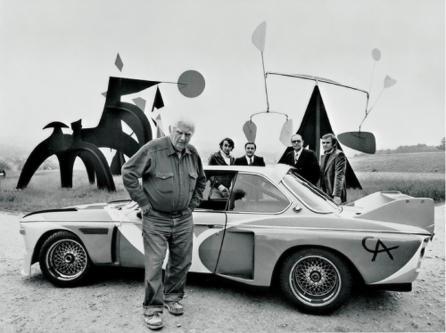 midcenturymodernfreak:Alexander Calder Paints a BMWThe BMW Art Car Project was introduced by the Fre