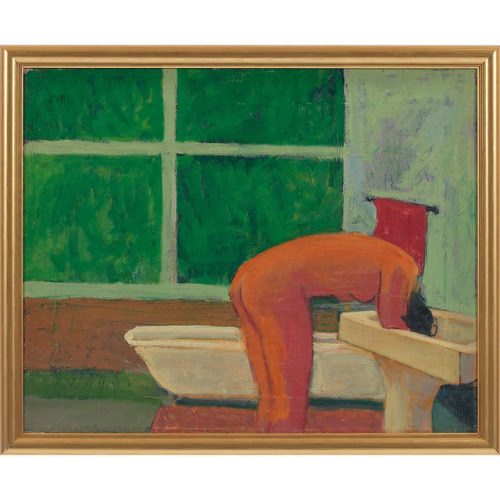 August Mosca (American/Italian, 1909-2002)Woman Washing her Hair