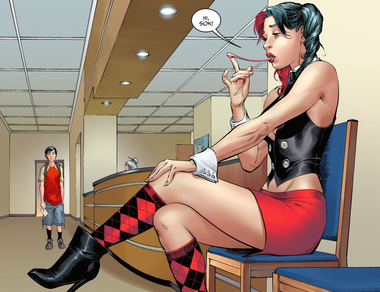 proudstar81:  Harley trying to get Billy to play hooky (Injustice year four #03 digital