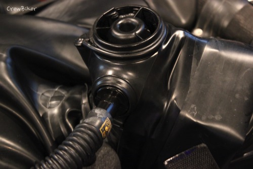 rubbernaut:  crewbiker:  Wrapped up tightly so he cannot go soft even when the electro is really tur