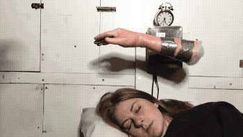 XXX gifsboom:  Video: Girl Invents Alarm Clock photo