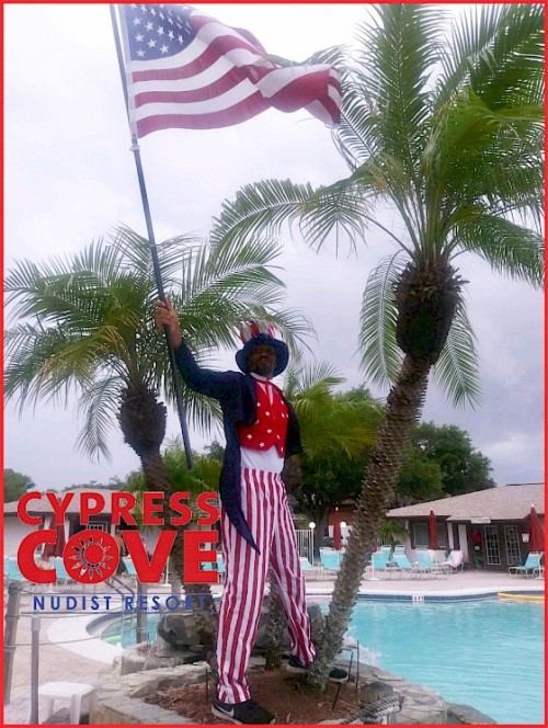 Happy 4th of July from Cypress Cove Nudist Resort! Let freedom ring! 