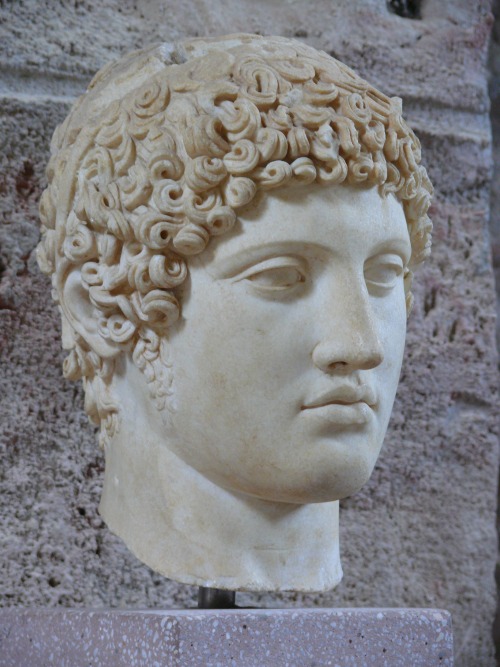 Head of Hermes.  Artist unknown; 2nd cent. CE.  Now in the Side Archaeological Museum, Tur